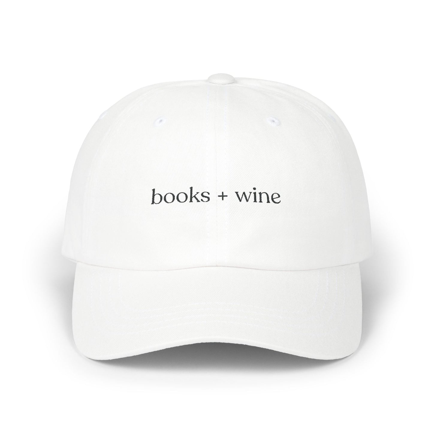 Books and Wine Embroidered Dad Cap