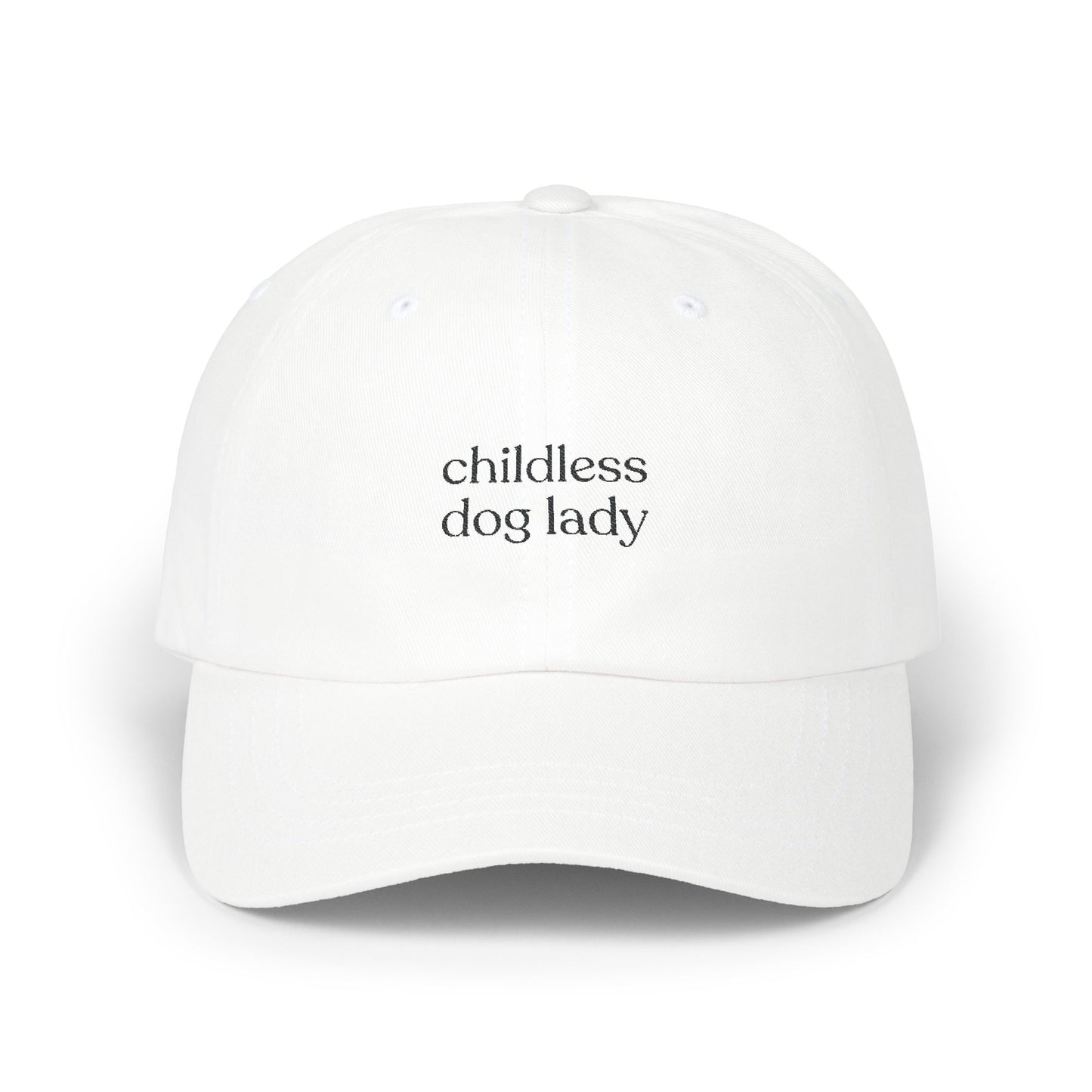 Childless Dog Lady Embroidered Classic Dad Cap