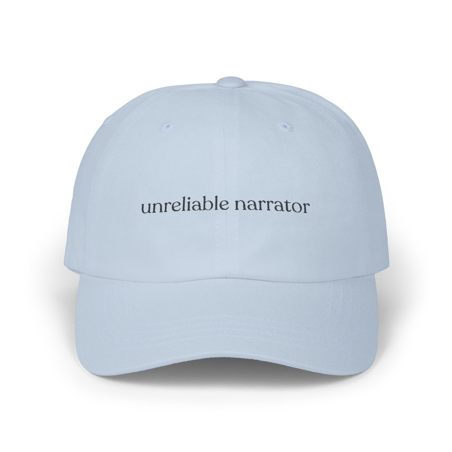 Unreliable Narrator Embroidered Dad Cap