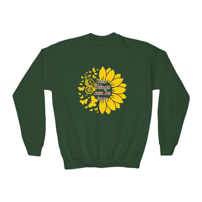 Sunflower Two Things Can Be True Youth Sweatshirt