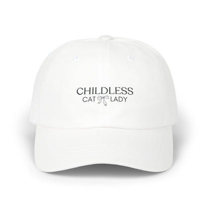 Coquette Childless Cat Lady Embroidered Classic Dad Cap