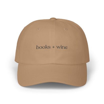 Books and Wine Embroidered Dad Cap