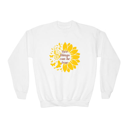 Sunflower Two Things Can Be True Youth Sweatshirt