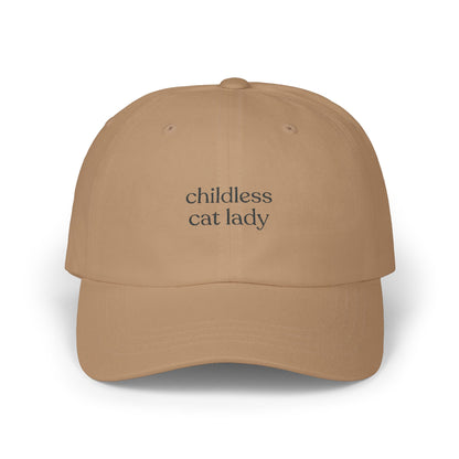 Childless Cat Lady Embroidered Classic Dad Cap