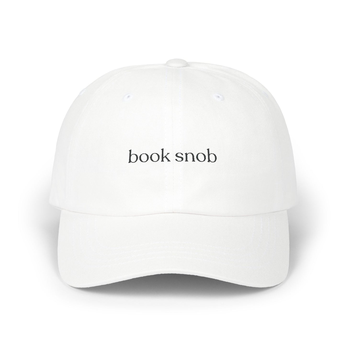 Book Snob Embroidered Classic Dad Cap