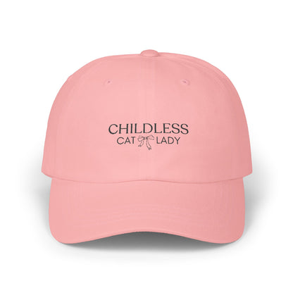 Coquette Childless Cat Lady Embroidered Classic Dad Cap