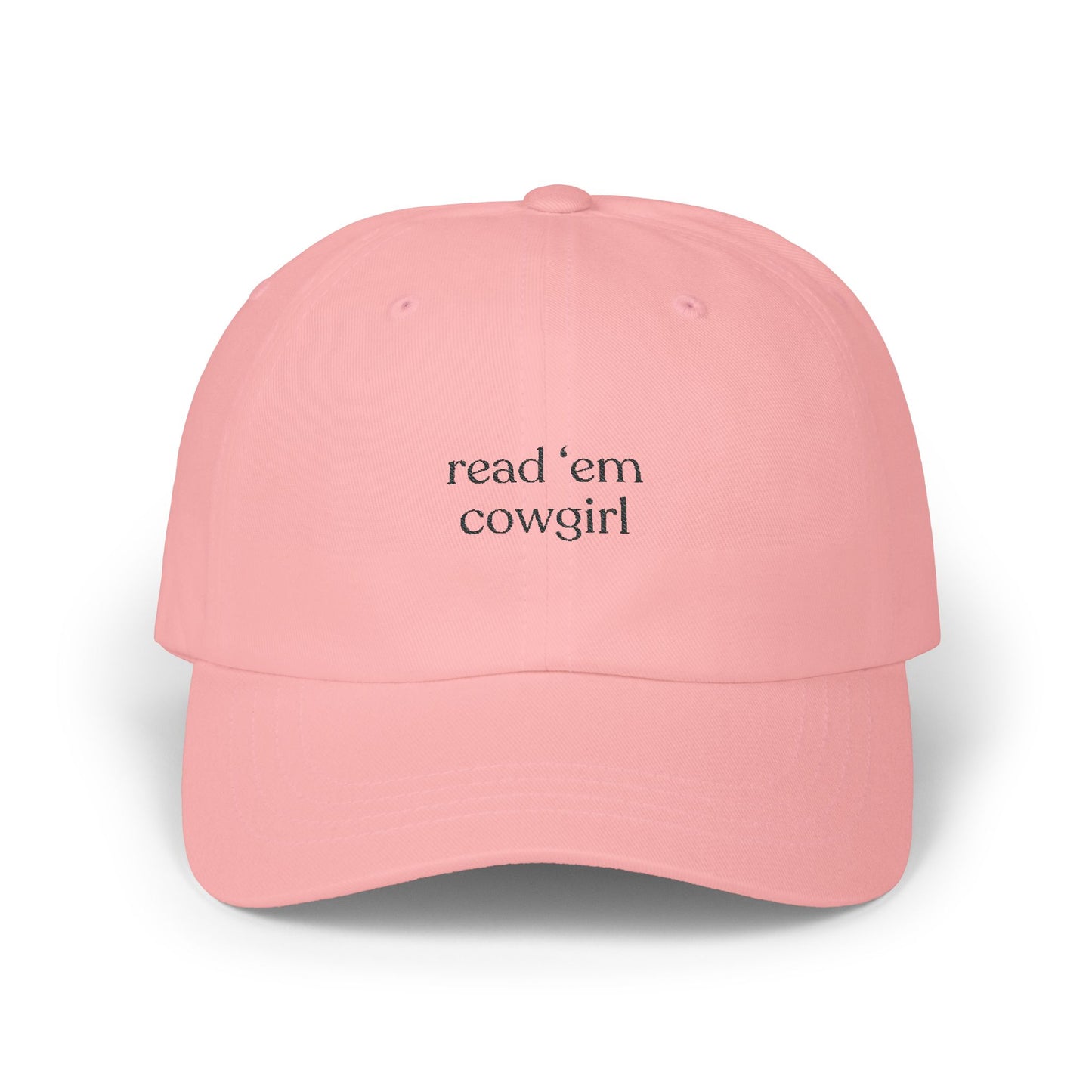 Read' Em Cowgirl Embroidered Dad Cap