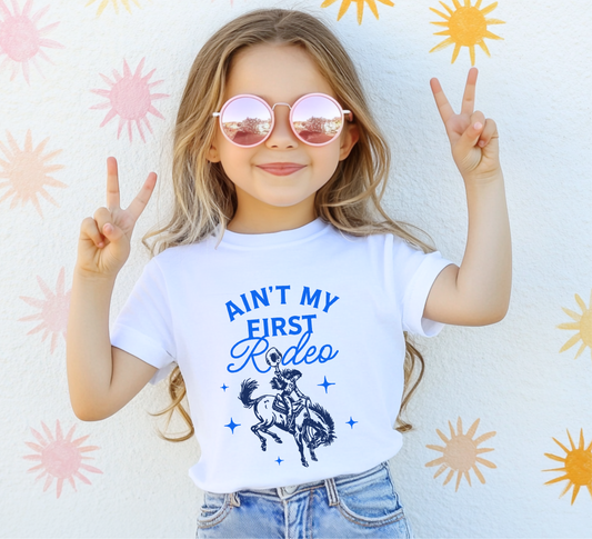 Ain't My First Rodeo Blue Youth T-shirt